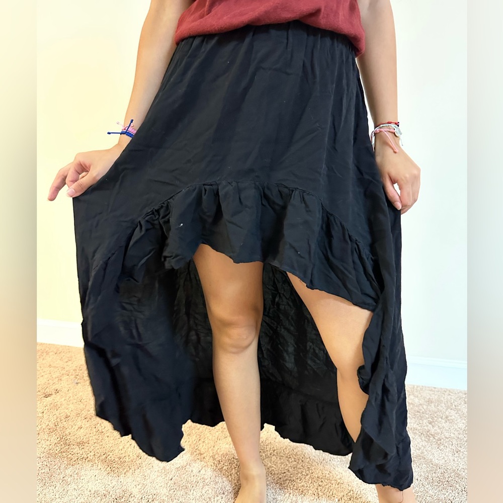 High Low Maxi Ruffle Skirt